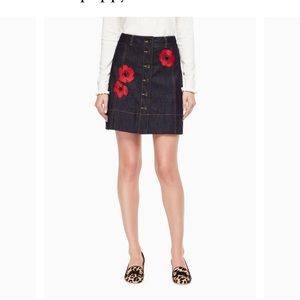 NWT Kate Spade Poppy denim skirt